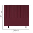 Ver imagem 2 de Cabeceira Estofada Carla 160cm Queen Size para Cama Box Quarto Suede Bordô - Gat Magazine