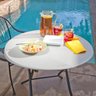 Mesa de Bistrô Lifetime Redonda Dobrável Branca Importada - 6