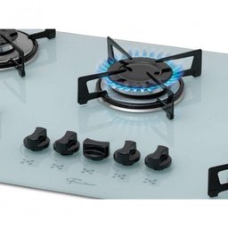 Fogão Cooktop 5 Bocas Gás Mesa Vidro 1642-6986 Bivolt Fischer Branco - 4