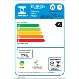 Fogão Cooktop 5 Bocas Gás Mesa Vidro 1642-6986 Bivolt Fischer Branco - 2