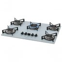 Ver imagem 1 de Fogão Cooktop 5 Bocas Gás Mesa Vidro 1642-6986 Bivolt Fischer Branco