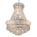 Ver imagem 1 de Lustre Imperial Cristal Para Sala Jantar Ou Escada 45 Cm Cor: Cromado
