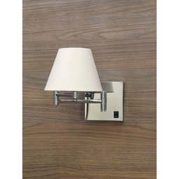 Kit 2 Arandelas Articulada F006 com Interruptor com Cupula para Cabeceira Cama Hotel - 4