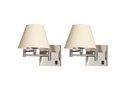 Ver imagem 5 de Kit 2 Arandelas Articulada F006 com Interruptor com Cupula para Cabeceira Cama Hotel