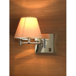 Arandela Articulada F006 com Interruptor com Cupula para Cabeceira Cama Hotel