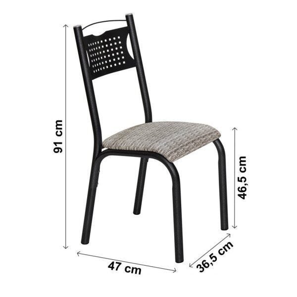 Conjunto de Mesa com 6 Cadeiras Poeme Clássica Ciplafe - 4