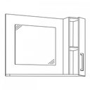 Ver imagem 3 de Armário de Banheiro 3 Portas 2 Nichos com Espelho Preto/Madeirado Cnj1038 - Estilare Móveis