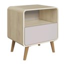 Ver imagem 3 de Mesa de Cabeceira 47cm com 1 Gaveta Cv002 Linha Curve Completa Móveis