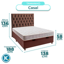 Ver imagem 3 de Kit Cama Box Bau + Cabeceira + Colchão Casal D23 - D23 - Inducol