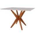 Ver imagem 1 de Mesa Nesher Donna 120x90 Cm Madeira Maciça Mel E Off-white