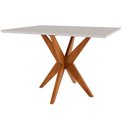 Ver imagem 2 de Mesa Nesher Donna 120x90 Cm Madeira Maciça Mel E Off-white