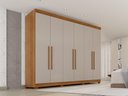 Ver imagem 1 de Guarda-Roupa Casal 100% MDF 6 Portas 274cm Multimóveis Cinamomo/Off White
