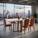 Ver imagem 1 de Conjunto Mesa Hamburgo e 6 Cadeiras Pegador Plus- Terracota