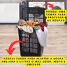 Cesto de Roupa Lixeira Lavanderia Multiuso Preta 60 Litros - 5