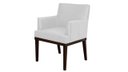 Ver imagem 2 de Kit 2 Poltronas Decorativa Vitória Couro Branco Pés Madeira Ms Decor