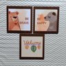 Quadros decorativos infantil safari animais urso aquarela:Marrom - 2