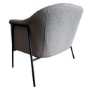 Ver imagem 3 de Poltrona Bowl Tecido Boucle Cinza Base Aço Preto - Ooca Móveis