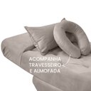 Ver imagem 5 de Maca Estética para Extensão de Cílios Charme + Mocho Tapeçado Veludo Bege