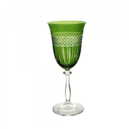 Taça para Vinho Angela 250ml Lapidada Cristal Ecológico 21cm Bohemia - 1