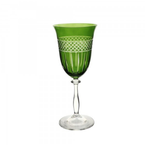 Taça para Vinho Angela 250ml Lapidada Cristal Ecológico 21cm Bohemia