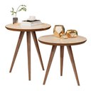Ver imagem 5 de Kit Mesa de Apoio e Lateral Sofá e Sala Visita Off White Freijó