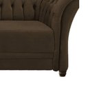 Ver imagem 6 de Sofá Recamier Divã Chesterfield 200cm Sofia Linho Marrom Capitonê- Mabe Magazine