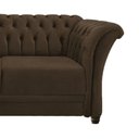 Ver imagem 5 de Sofá Recamier Divã Chesterfield 200cm Sofia Linho Marrom Capitonê- Mabe Magazine