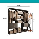 Ver imagem 7 de Closet 4 Gavetas Alasca Preto Touch Carraro