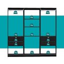 Ver imagem 6 de Closet 4 Gavetas Alasca Preto Touch Carraro