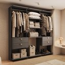 Ver imagem 1 de Closet 4 Gavetas Alasca Preto Touch Carraro