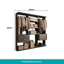 Ver imagem 4 de Closet 4 Gavetas Alasca Preto Touch Carraro