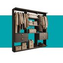 Ver imagem 5 de Closet 4 Gavetas Alasca Preto Touch Carraro