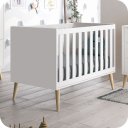 Ver imagem 1 de Berço Americano Mini Cama Retrô Branco Theo Madeira Natural