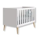 Ver imagem 1 de Berço Americano Mini Cama Retrô Branco Theo Madeira Natural