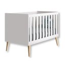 Ver imagem 2 de Berço Americano Mini Cama Retrô Branco Theo Madeira Natural