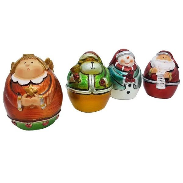 Enfeite de natal 4 peças papai noel boneco de neve - 3