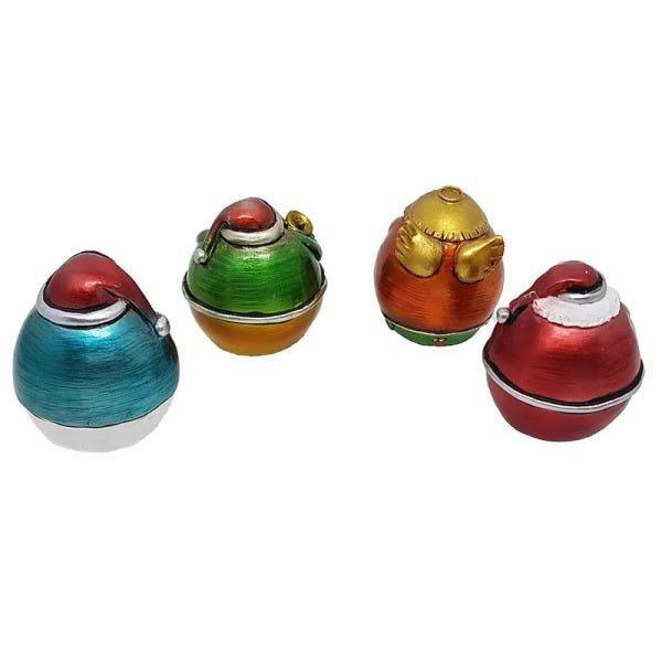 Enfeite de natal 4 peças papai noel boneco de neve - 2