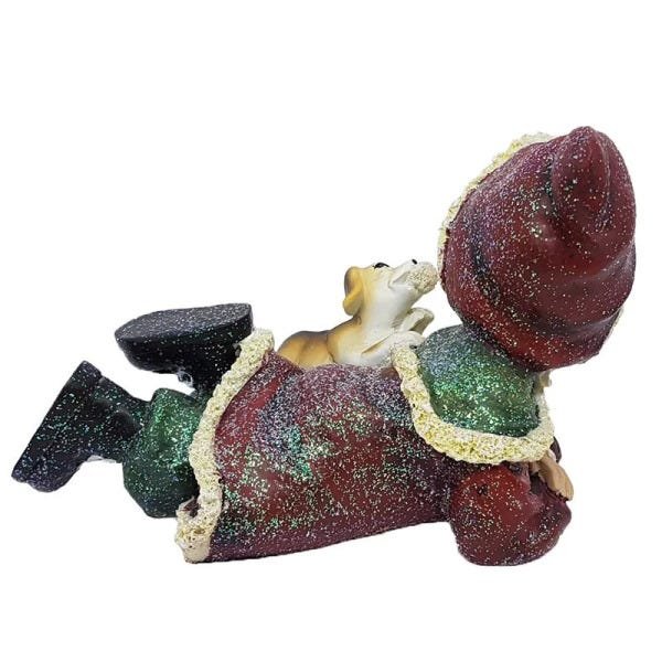 Enfeite natalino menina com cachorro - 2