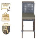 Ver imagem 4 de Mesa Bistrô e 4 Banquetas Roma Marrom Corda Náutica Estofado 8 Trama Original