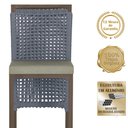 Ver imagem 3 de Mesa Bistrô e 4 Banquetas Roma Marrom Corda Náutica Estofado 8 Trama Original