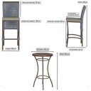 Ver imagem 2 de Mesa Bistrô e 4 Banquetas Roma Marrom Corda Náutica Estofado 8 Trama Original