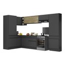 Ver imagem 6 de Armário De Cozinha Completa De Canto Com Rodapé Preto