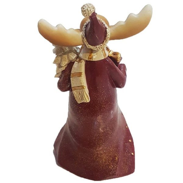 Enfeite Rena com árvore de natal na mão 19 cm - 2
