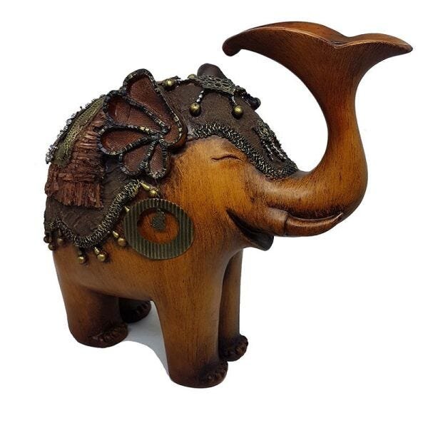 Elefante indiano em resina estatueta - 1
