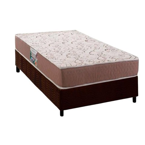 Conjunto Box Solteiro: Colchão Espuma Herval Compact Ag 65 / Durabilli Bordado Double Side + Base