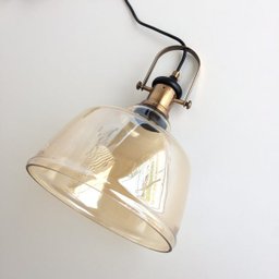 Pendente Vintage Vidro Ambar Industrial Retro 22,5 cm ALZ1 - 4 Pendente Vintage Vidro Ambar Industrial Retro 22,5 cm ALZ1 - 4