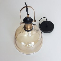 Pendente Vintage Vidro Ambar Industrial Retro 22,5 cm ALZ1 - 3 Pendente Vintage Vidro Ambar Industrial Retro 22,5 cm ALZ1 - 3