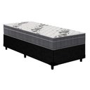 Ver imagem 1 de Cama Box Solteiro: Colchão Espuma Ortobom D33/EP Airtech 100 + Base CRC Linhão Black(88x188)