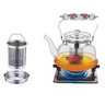 Chaleira com infusor de chá 1litro vidro inox bule chá detox - 6