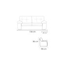 Ver mais imagens de Sofá de Couro Marselha 2 Lugares - Conhaque com Brilho